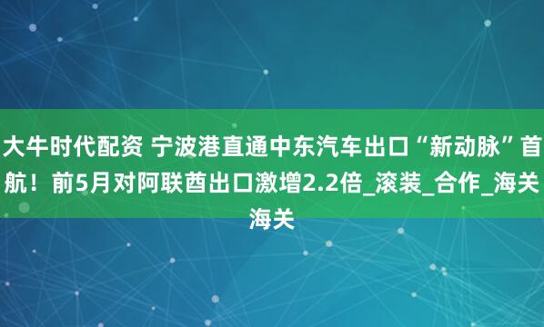 大牛时代配资 宁波港直通中东汽车出口“新动脉”首航！前5月对阿联酋出口激增2.2倍_滚装_合作_海关